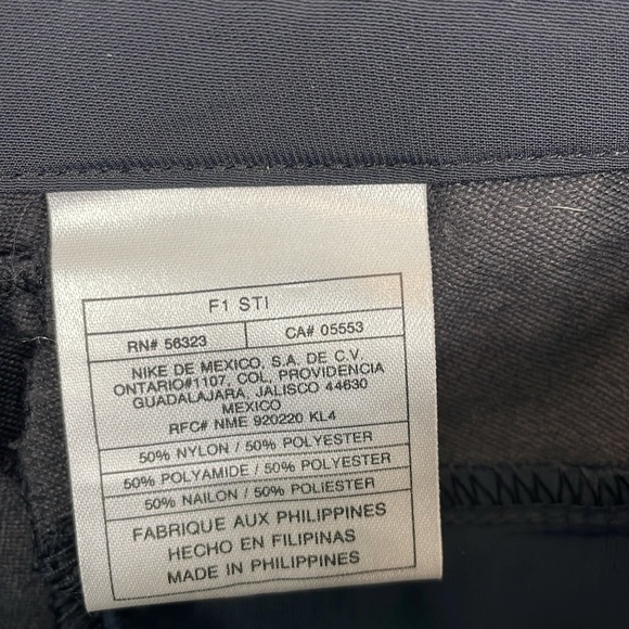 Nike Athletic Windbreaker Pants Mens Small Black Drawstring Waist 4 Pockets - Picture 7 of 8